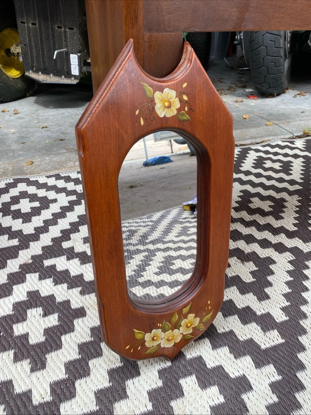 Unmarked brown wooden